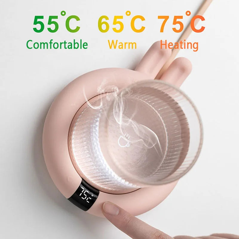 220V Mug Warmer Coffee Warmer Smart Cup Heater 3 Gear Mug Heating Coaster for Office Desk Use Coffee Milk Tea Heating Pad
