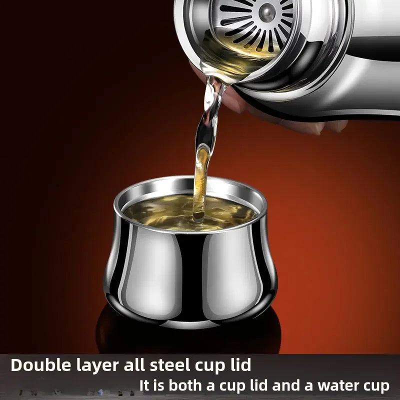 316 stainless steel seamless thermos cup high-end men's water cup car portable men's cup micro-logo customization