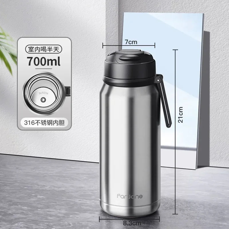 1000ML Thermos Bottle Cup with Magnetic Tea Infuser Stainless Steel Coffee Vacuum Bottle Keep Cold Hot Business Gift