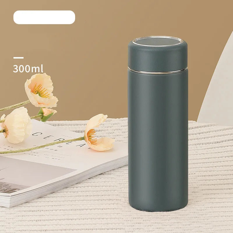 300ml Stainless Steel Thermos Flask Leak-Proof Vacuum Insulated Bottle Portable Thermal Water Bottle Coffee Tea Cup for Office