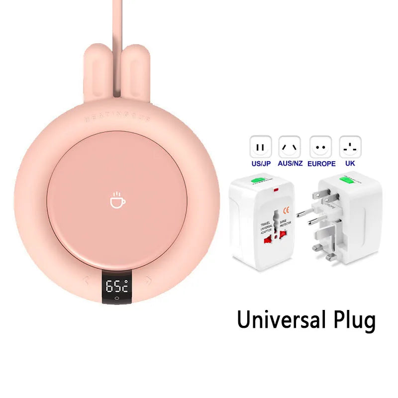 220V Mug Warmer Coffee Warmer Smart Cup Heater 3 Gear Mug Heating Coaster for Office Desk Use Coffee Milk Tea Heating Pad