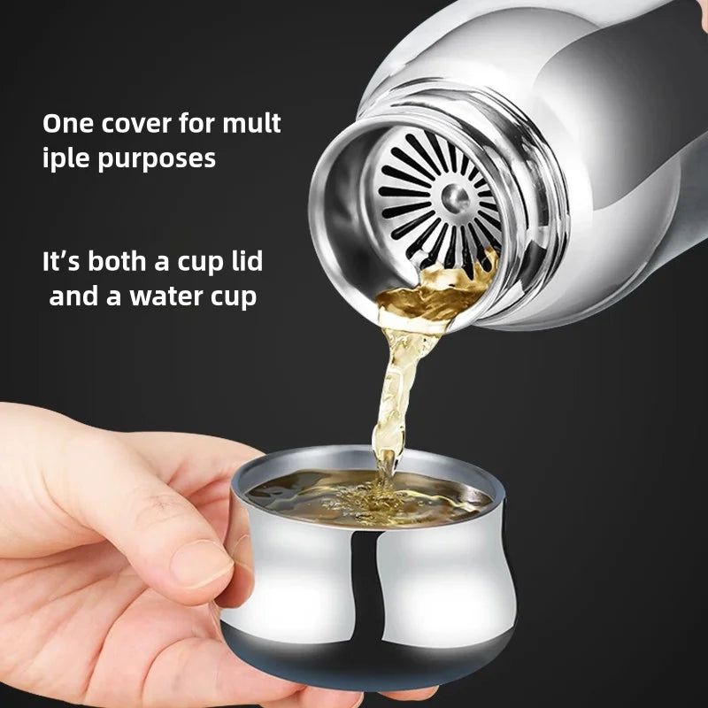 Stainless Steel Thermo 500ml/16.9oz Vacuum Insulated Bottle with Cup for Coffee Hot drink and Cold drink water flask