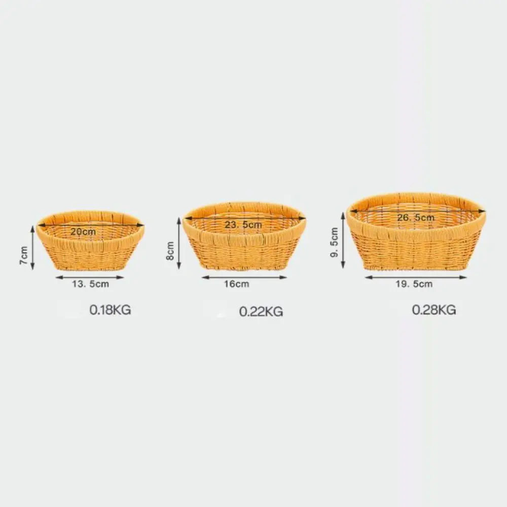High Quality Portable Handwoven Bread Storage Basket Breathable 3 Styles Outdoor Picnic Basket Wedding Cabinet