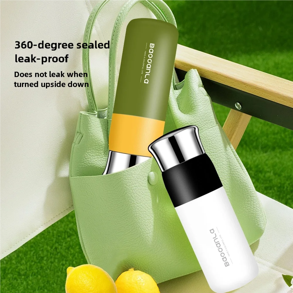 High-value two-color thermos cup female portable 316 stainless steel water cup ins style men's water cup