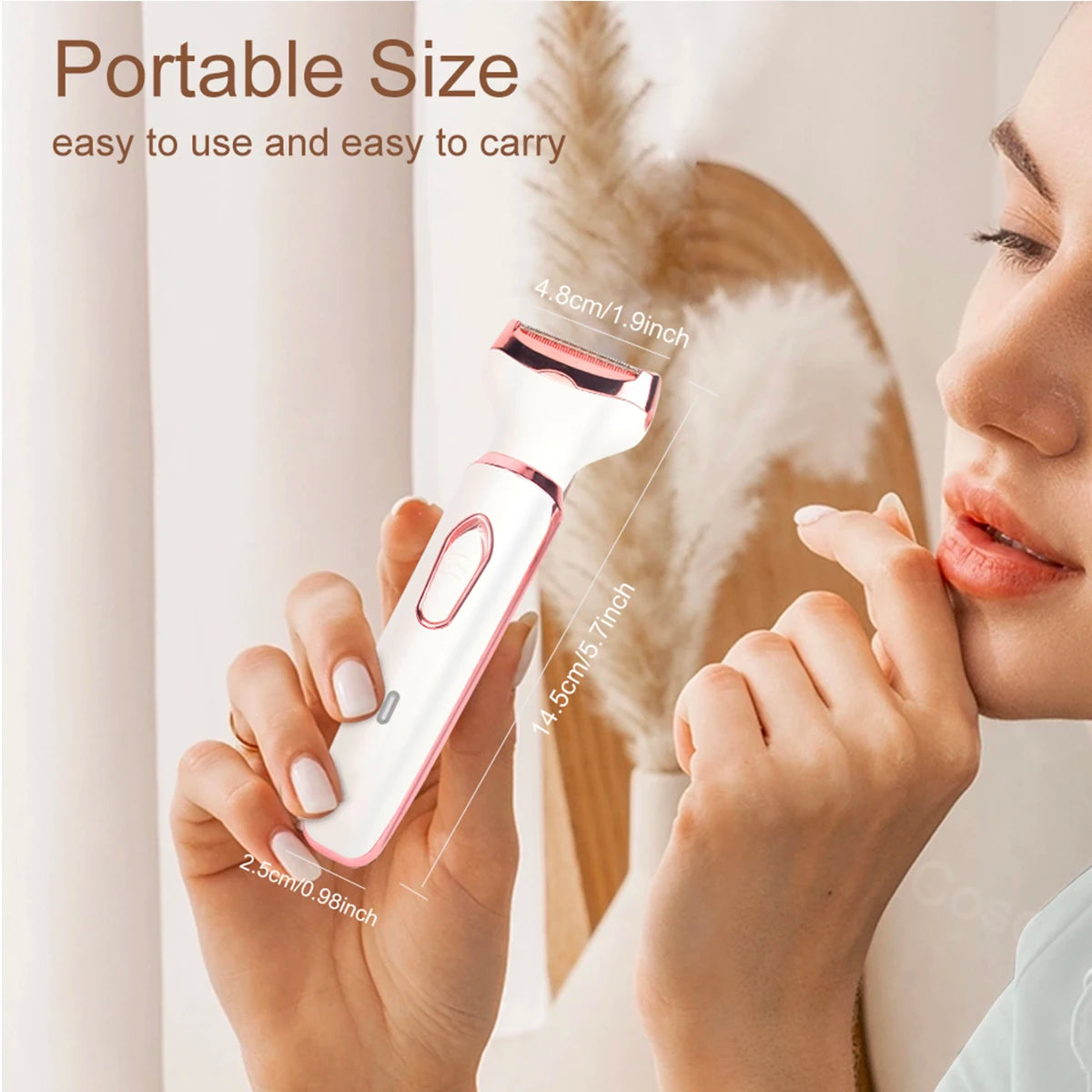 Women Electric Shavers Razors on Leg Armpit, Epilator Nose Hair Remover Facial Body Bikini Eyebrow Beard Mustache Women Trimmer