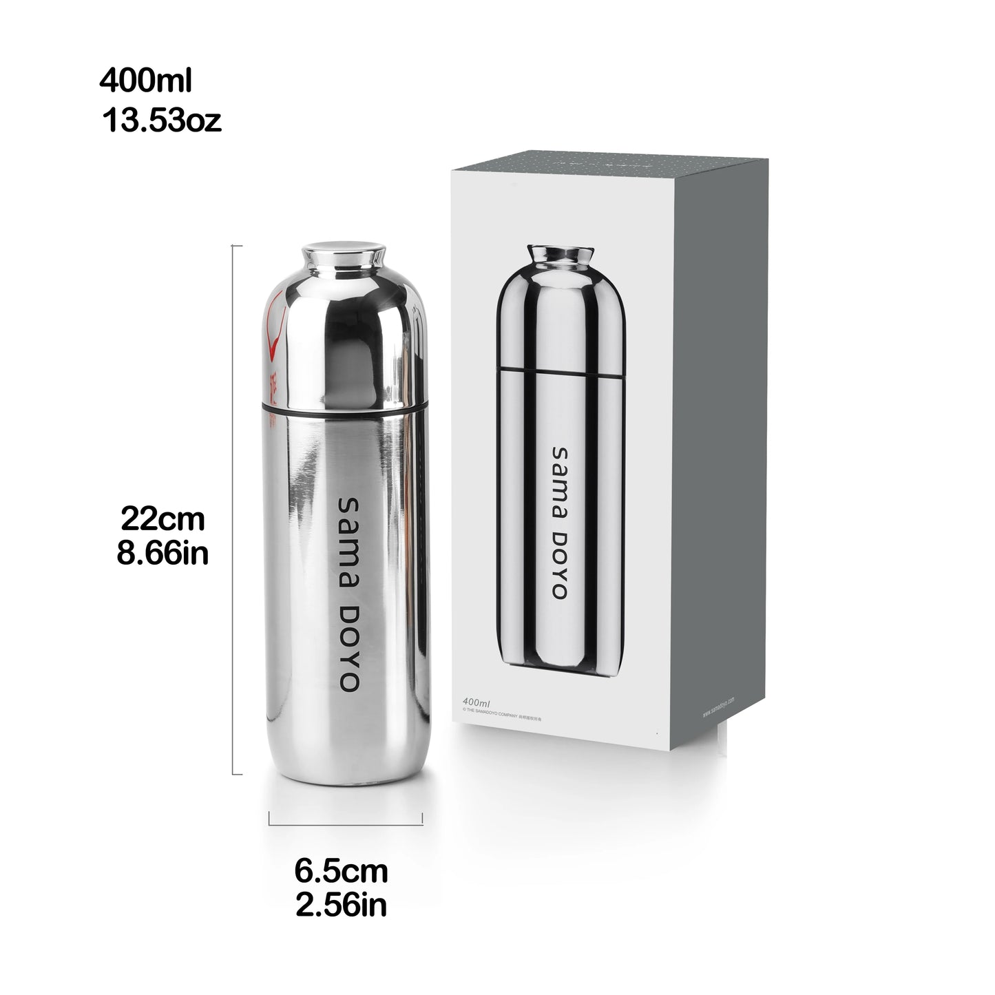 Samadoyo 400ml Thermal Tumbler - Ceramic Coated, 8H Hot/6H Cold, Titanium Filter & Magnetic Cup