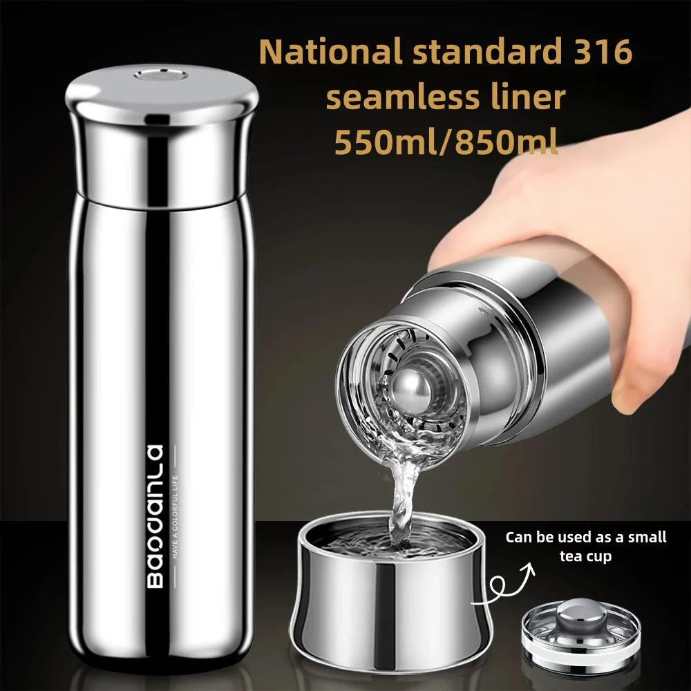 550 /850ml 28.75 Ounce Coffee Thermos | Thermal Water Bottle for Tea Hot & Cold Drinks Stainless Steel Vacuum Sealed Insulated T