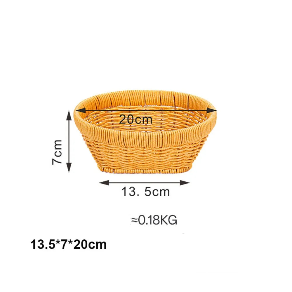 High Quality Portable Handwoven Bread Storage Basket Breathable 3 Styles Outdoor Picnic Basket Wedding Cabinet