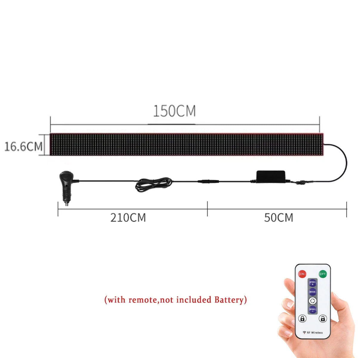 Truck Car Devil Eye LED Pixel Panel Light Remote Control Soft Foldable Lighting Scrolling For Board Windshield 12V 24V