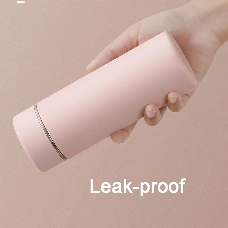 300ml Stainless Steel Thermos Flask Leak-Proof Vacuum Insulated Bottle Portable Thermal Water Bottle Coffee Tea Cup for Office