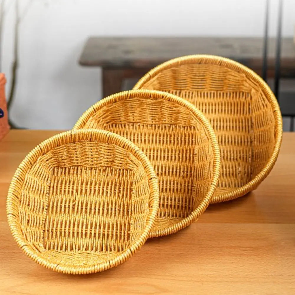 High Quality Portable Handwoven Bread Storage Basket Breathable 3 Styles Outdoor Picnic Basket Wedding Cabinet