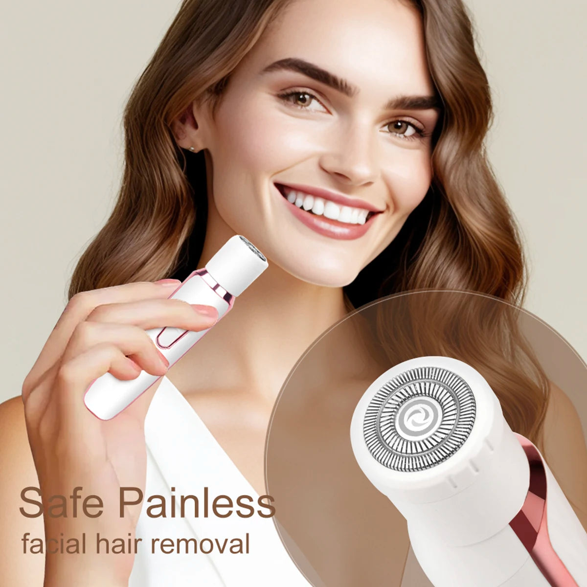 Women Electric Shavers Razors on Leg Armpit, Epilator Nose Hair Remover Facial Body Bikini Eyebrow Beard Mustache Women Trimmer