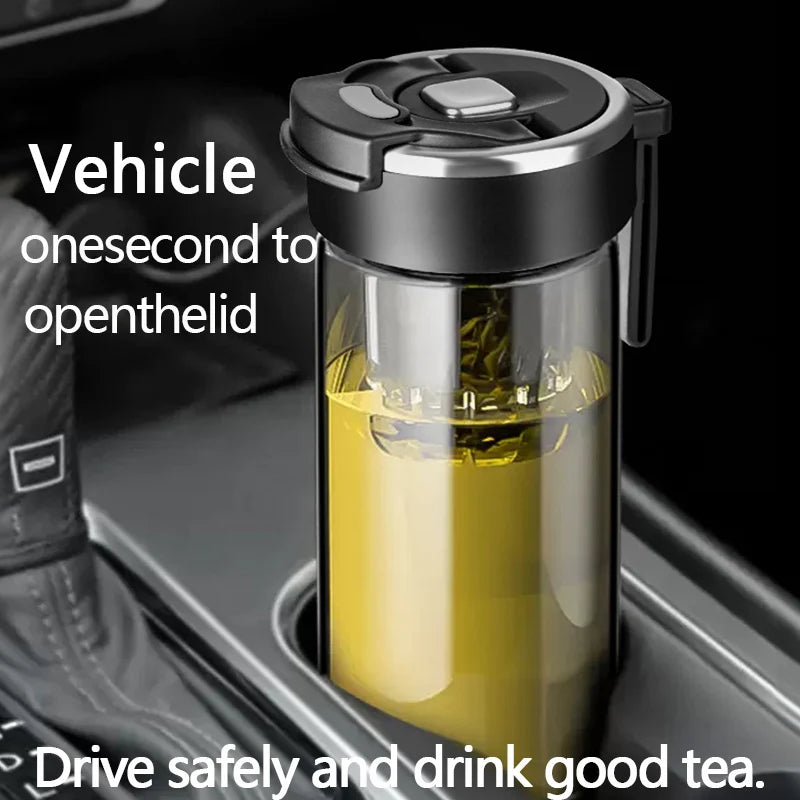 HUIMAI Summer New Magnetic Tea Cup Tritan Material Large Capacity Tea Separation Camping Travel Cup Sports Cup Handy Cup Car Cup