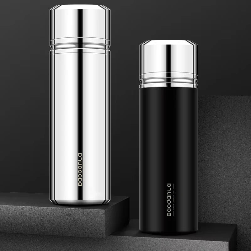 Insulated vacuum Thermo Bottle 500ml/16.9oz with cup Stainless steel coffee bottles for hot and cold drink water flask.