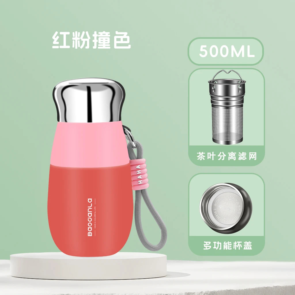 Vacuum Insulated Coffee Mug, Double-wall Stainless Steel Travel Tumbler, 16.91 fl oz, thermo, Valentines Gift