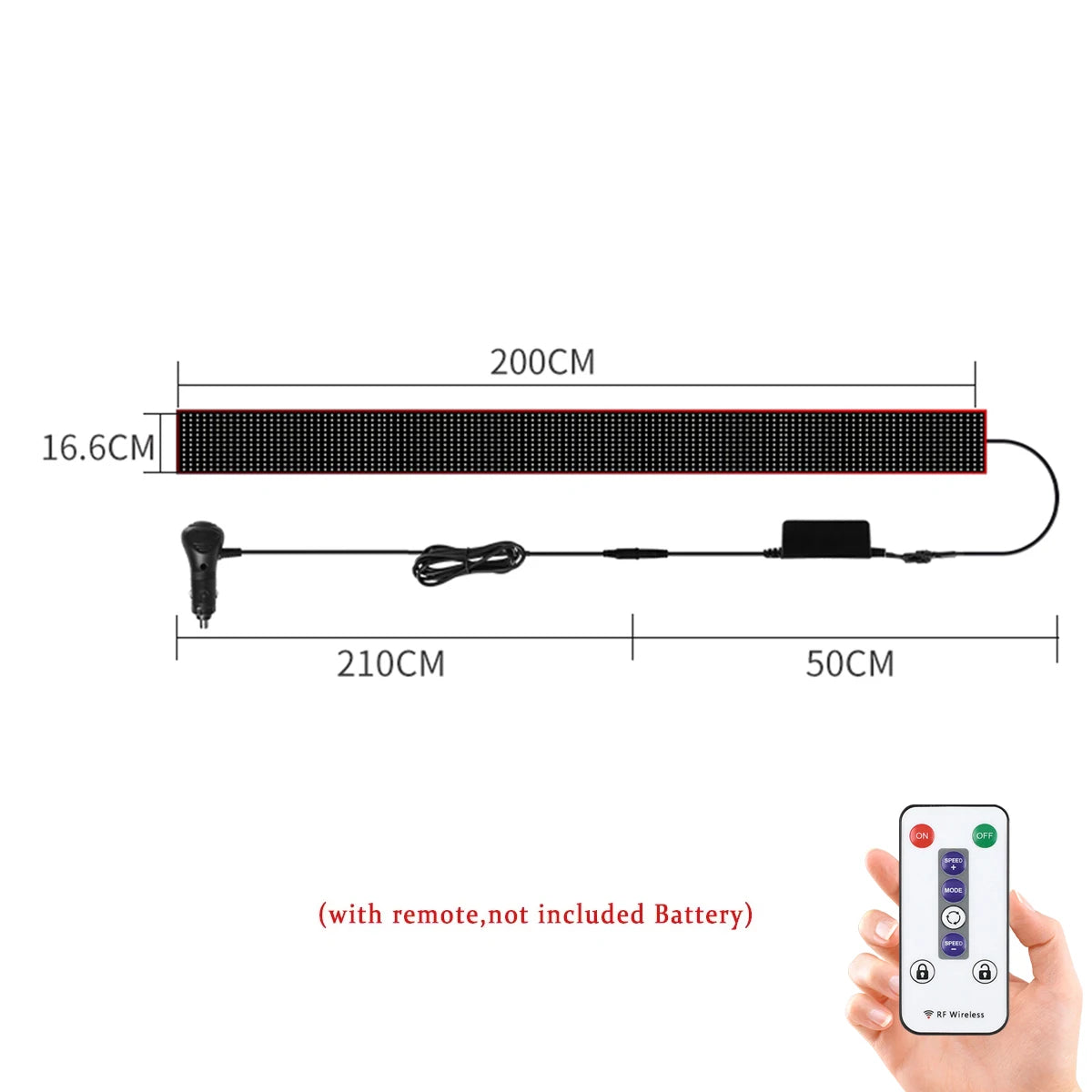 Truck Car Devil Eye LED Pixel Panel Light Remote Control Soft Foldable Lighting Scrolling For Board Windshield 12V 24V