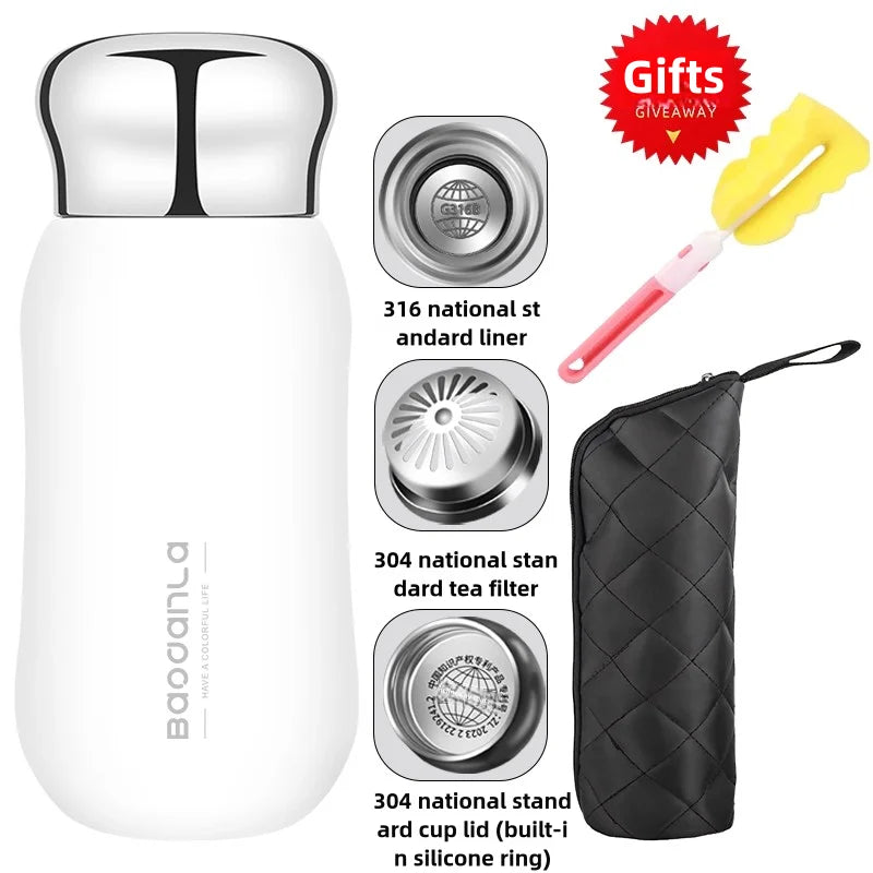 Stainless Steel Thermo 500ml/16.9oz Vacuum Insulated Bottle with Cup for Coffee Hot drink and Cold drink water flask