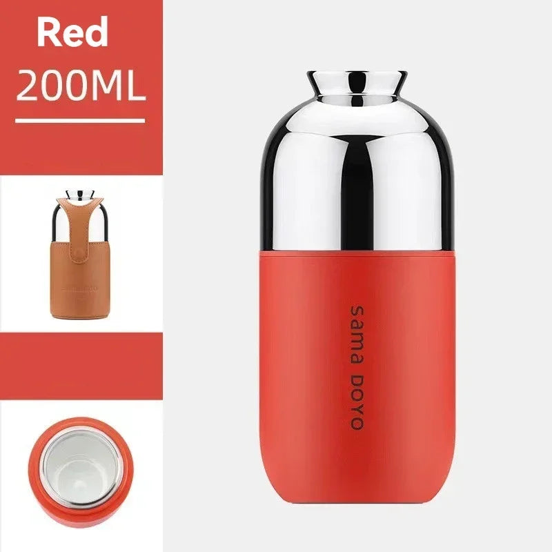 200ml Collapsible Travel Tea Maker with Magnetic Closure and Separate Infusion Chamber Titanium Camping Tea Pot