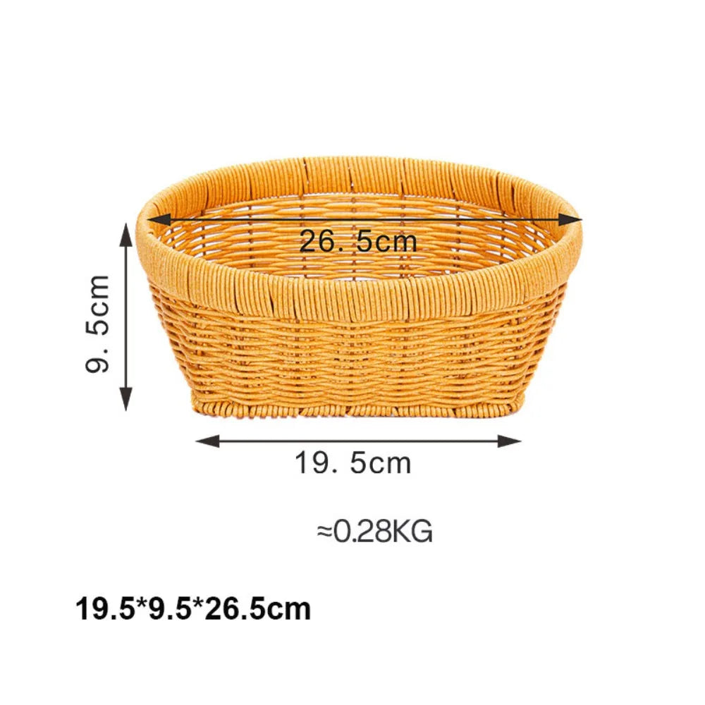 High Quality Portable Handwoven Bread Storage Basket Breathable 3 Styles Outdoor Picnic Basket Wedding Cabinet