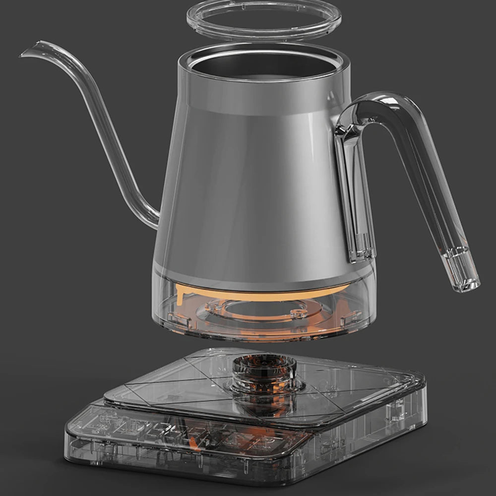 220V/120V Electric Espresso Utensils Coffee Pot Hand Brew Gooseneck Kettle 1200W Intelligent Thermostat Heat Water Teapot