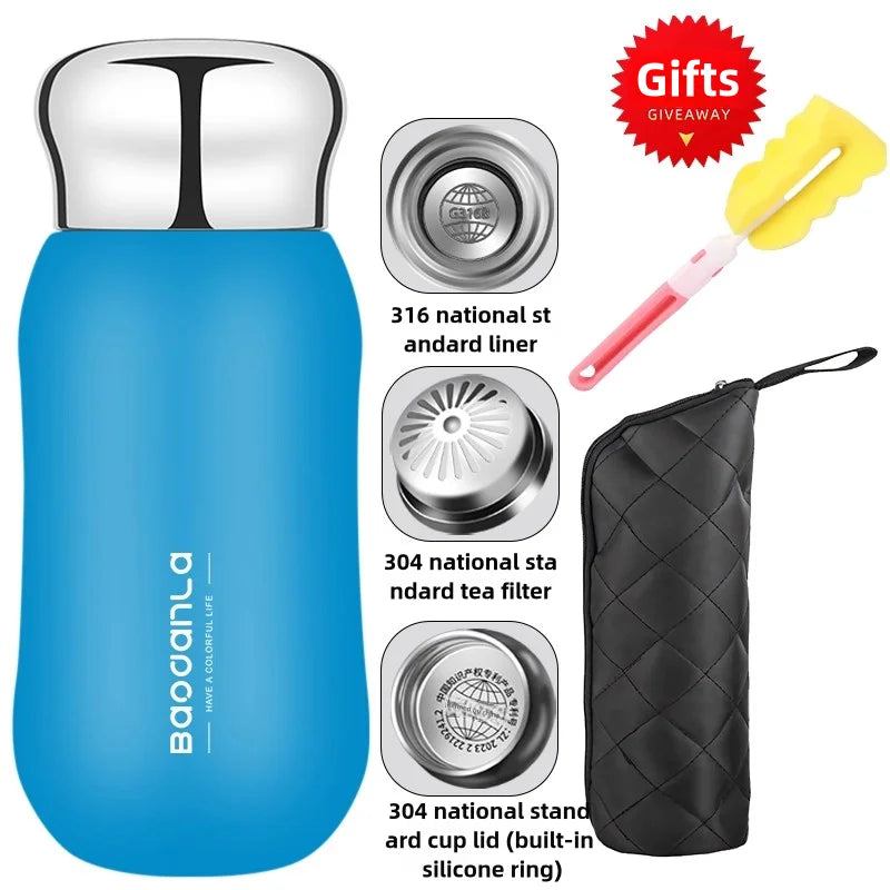 Stainless Steel Thermo 500ml/16.9oz Vacuum Insulated Bottle with Cup for Coffee Hot drink and Cold drink water flask