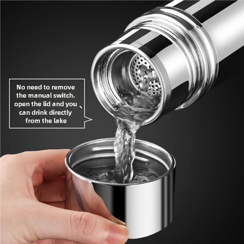 Insulated vacuum Thermo Bottle 500ml/16.9oz with cup Stainless steel coffee bottles for hot and cold drink water flask.