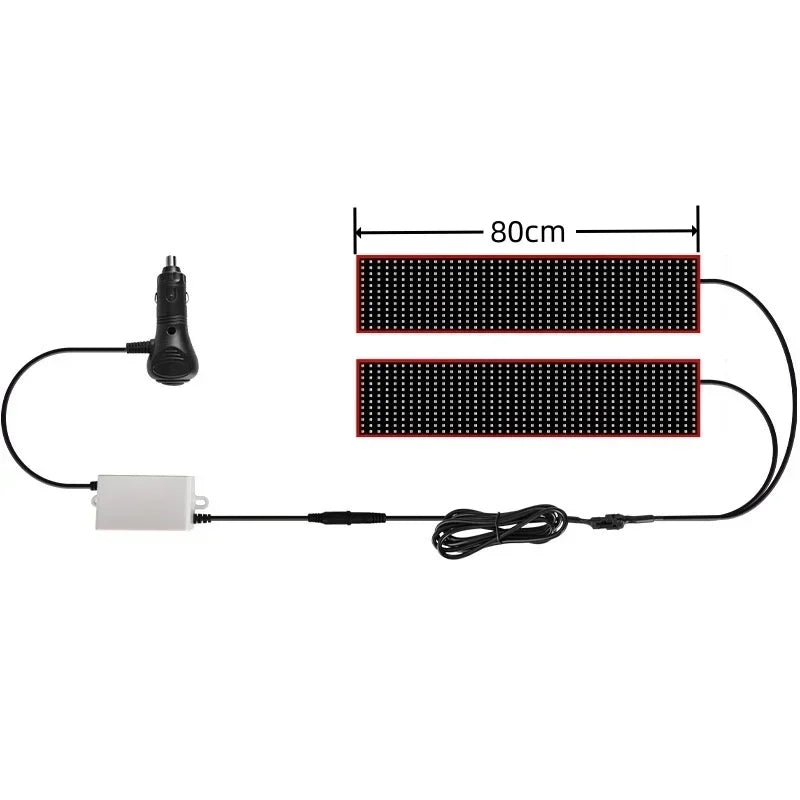 Devil's Eye LED Truck Sign Remote Control scrolling Animation LED Matrix Pixel PanelLED Display Light for Car Truck Windshield