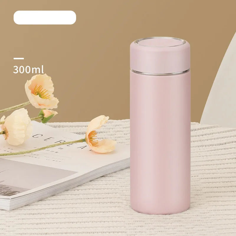 300ml Stainless Steel Thermos Flask Leak-Proof Vacuum Insulated Bottle Portable Thermal Water Bottle Coffee Tea Cup for Office