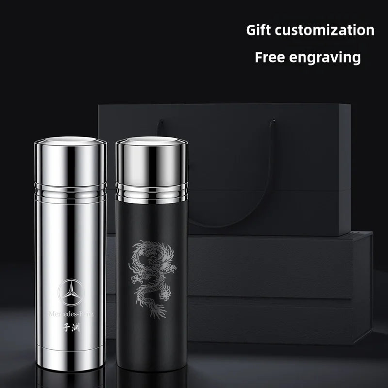 Insulated vacuum Thermo Bottle 500ml/16.9oz with cup Stainless steel coffee bottles for hot and cold drink water flask.