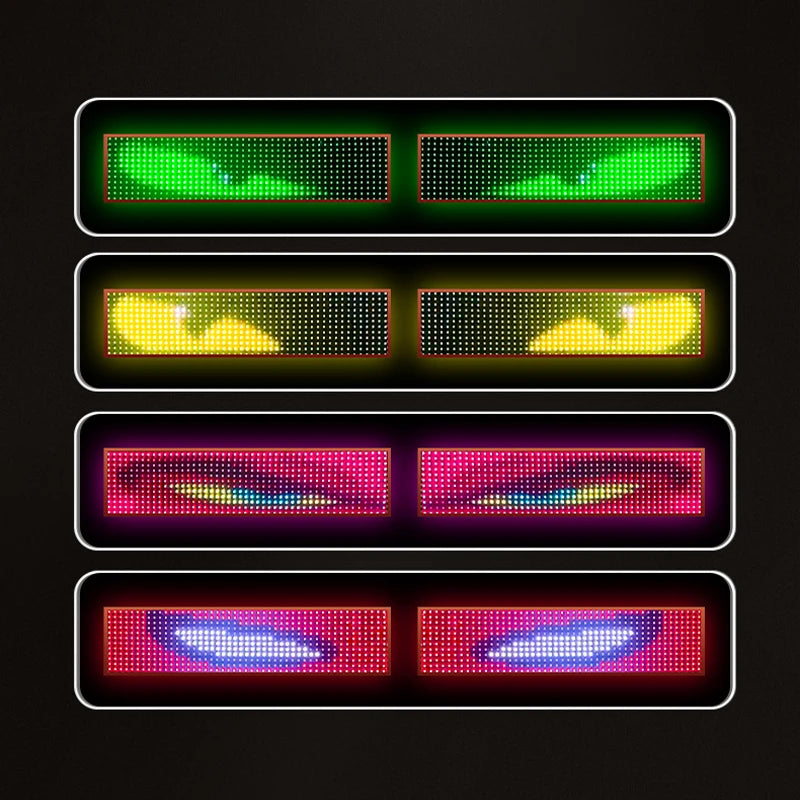 Remote Control Devil‘s Eyes LED Matrix Panel Screen Light 12V 24V Animation Display LED Screen Light for Car Truck Windshield