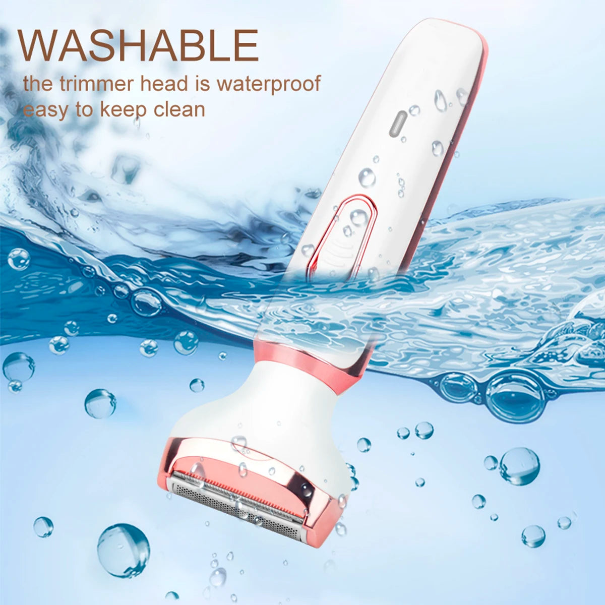 Women Electric Shavers Razors on Leg Armpit, Epilator Nose Hair Remover Facial Body Bikini Eyebrow Beard Mustache Women Trimmer