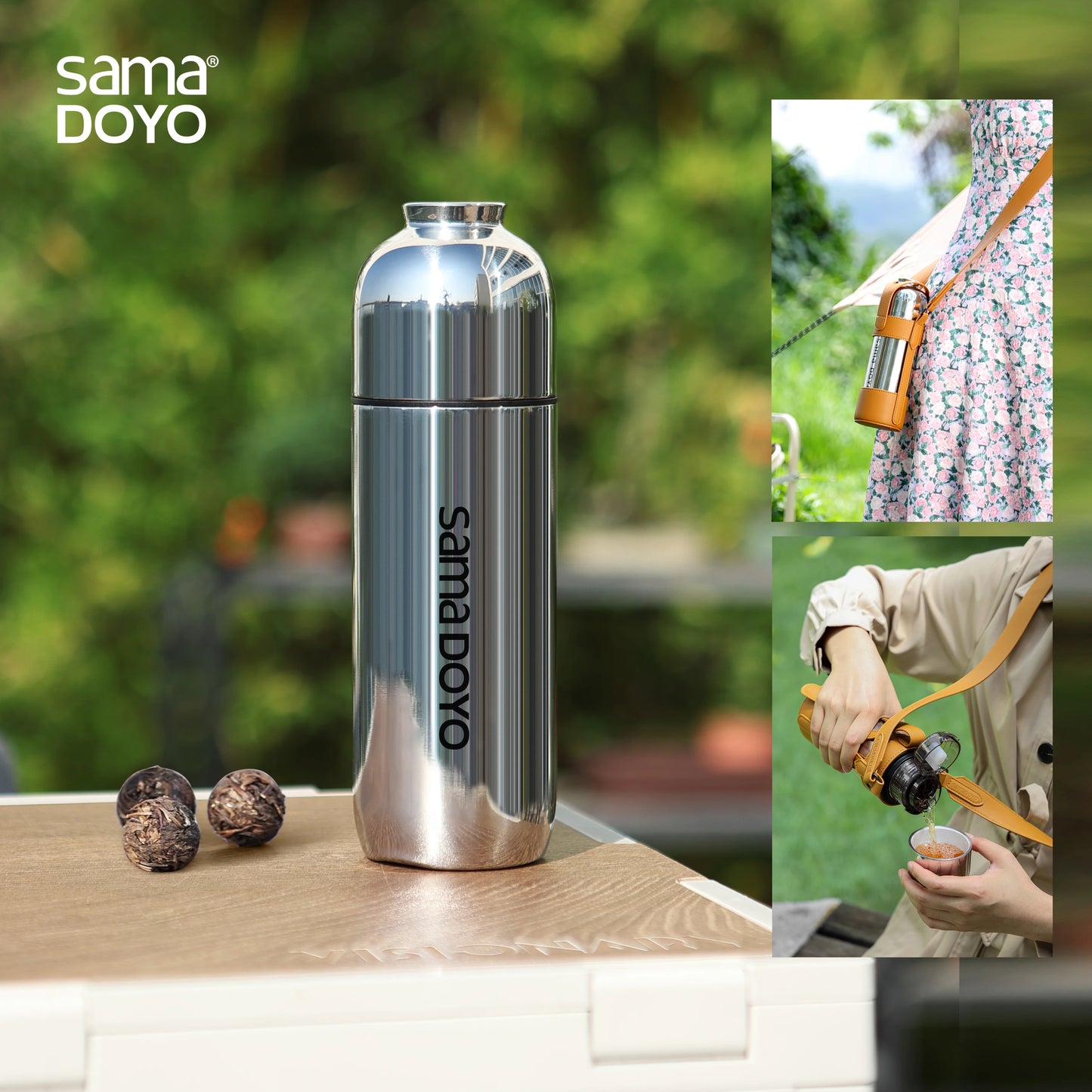 Samadoyo 400ml Thermal Tumbler - Ceramic Coated, 8H Hot/6H Cold, Titanium Filter & Magnetic Cup