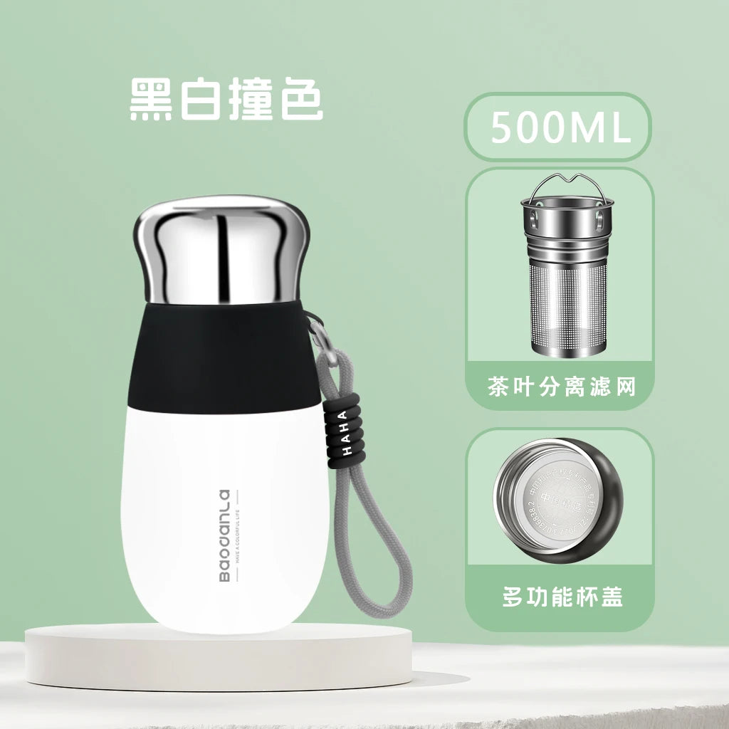 Vacuum Insulated Coffee Mug, Double-wall Stainless Steel Travel Tumbler, 16.91 fl oz, thermo, Valentines Gift