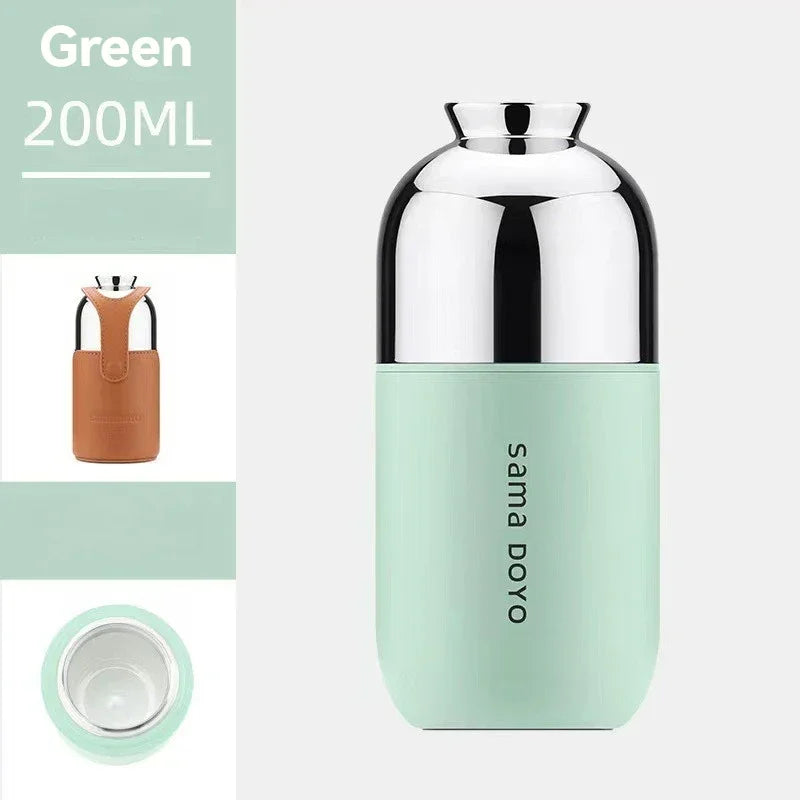 200ml Collapsible Travel Tea Maker with Magnetic Closure and Separate Infusion Chamber Titanium Camping Tea Pot