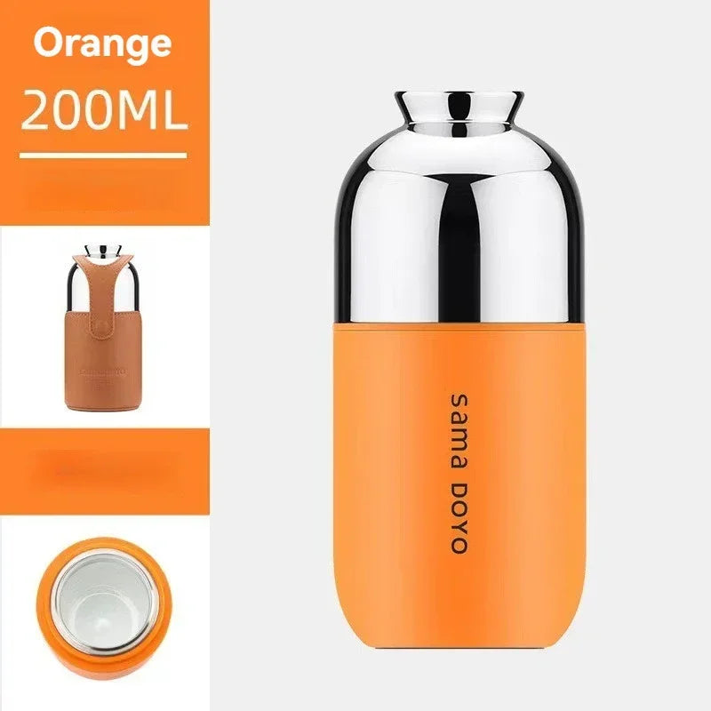200ml Collapsible Travel Tea Maker with Magnetic Closure and Separate Infusion Chamber Titanium Camping Tea Pot