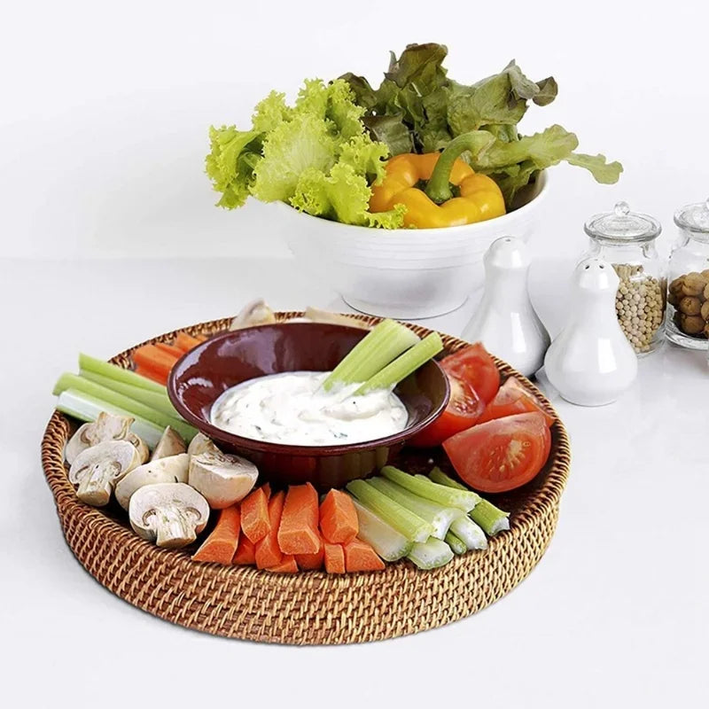 Cesta de vime tecida à mão, cesta de frutas, chá, lanche, pão, cosméticos, caixa de armazenamento retangular, suprimentos de cozinha domésticos