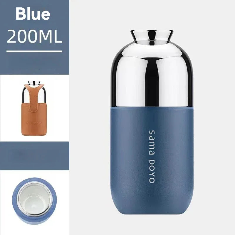 200ml Collapsible Travel Tea Maker with Magnetic Closure and Separate Infusion Chamber Titanium Camping Tea Pot