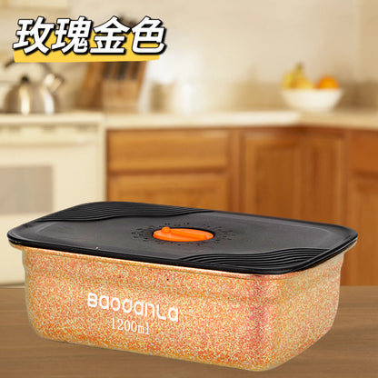 新款纯钛保鲜盒微波炉加热专用带饭盒食品级冰箱密封收纳盒商用