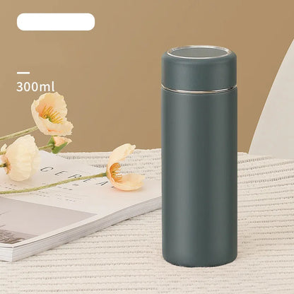 300ml Stainless Steel Thermos Flask Leak-Proof Vacuum Insulated Bottle Portable Thermal Water Bottle Coffee Tea Cup for Office