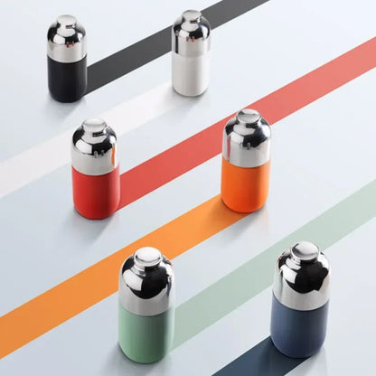 200ml Collapsible Travel Tea Maker with Magnetic Closure and Separate Infusion Chamber Titanium Camping Tea Pot