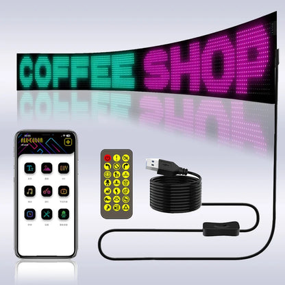 Flexible LED Matrix Pixel Panel Car Eyes and Truck Eyes Flexible USB 5V Led Display Screen Text Animation Bluetooth App Control