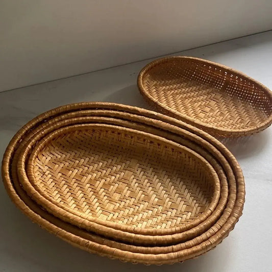 Creative Vegetable Food Storage Basket Desktop Ornament Kitchen Storage Bin Fruit Bread Basket Household Organizer Woven Basket