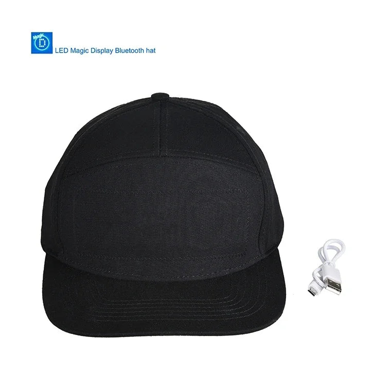 Unisex Hip Hop Cap com App Control, LED Baseball Hat, DIY Programável Scroll Mensagem, Display Board, Hip Hop Street Cap, Chapéus de festa