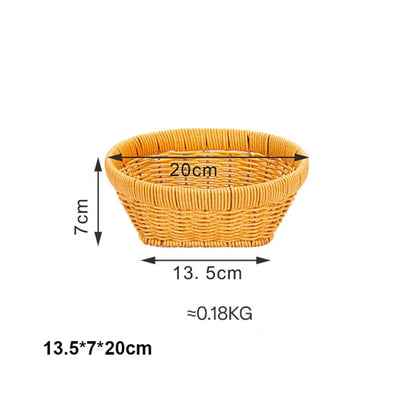 High Quality Portable Handwoven Bread Storage Basket Breathable 3 Styles Outdoor Picnic Basket Wedding Cabinet