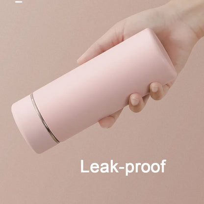 300ml Stainless Steel Thermos Flask Leak-Proof Vacuum Insulated Bottle Portable Thermal Water Bottle Coffee Tea Cup for Office