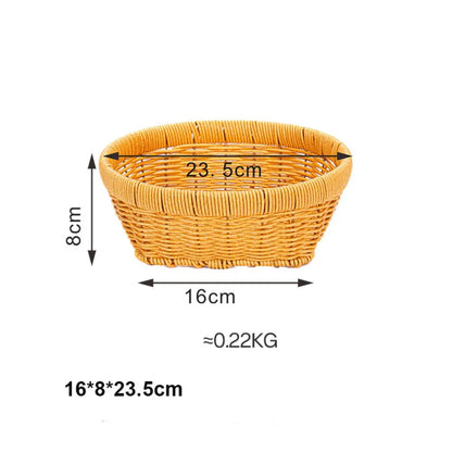 High Quality Portable Handwoven Bread Storage Basket Breathable 3 Styles Outdoor Picnic Basket Wedding Cabinet