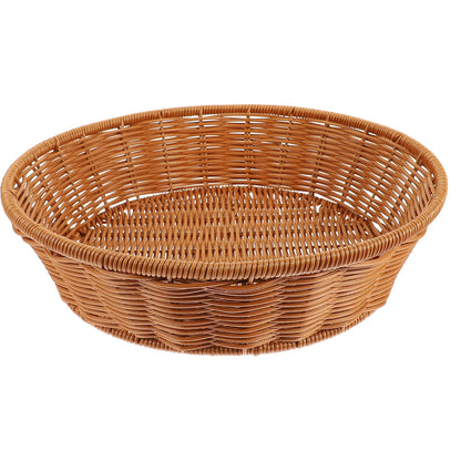 Cesta de pão para lanche, bandeja redonda de vime, ferro, armazenamento de cozinha, banheiro, suporte de frutas, recipiente grande para servir