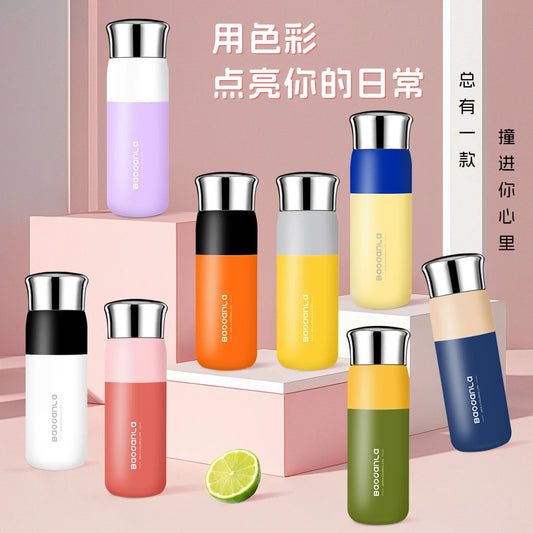 Copo térmico de duas cores de alto valor feminino portátil copo de água de aço inoxidável 316 estilo ins copo de água masculino