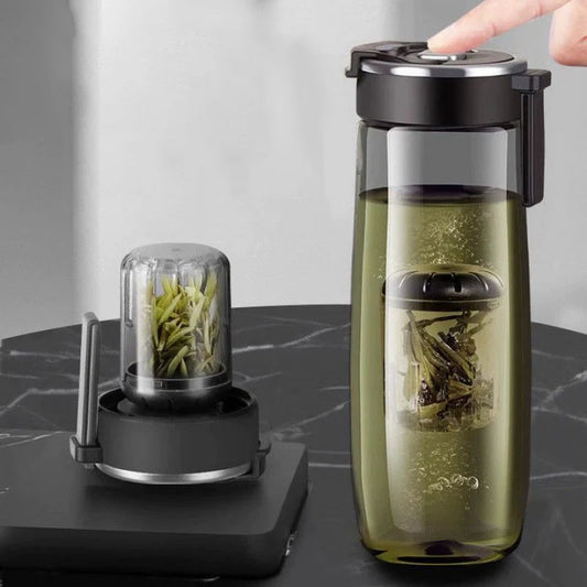 HUIMAI Summer New Magnetic Tea Cup Tritan Material Large Capacity Tea Separation Camping Travel Cup Sports Cup Handy Cup Car Cup