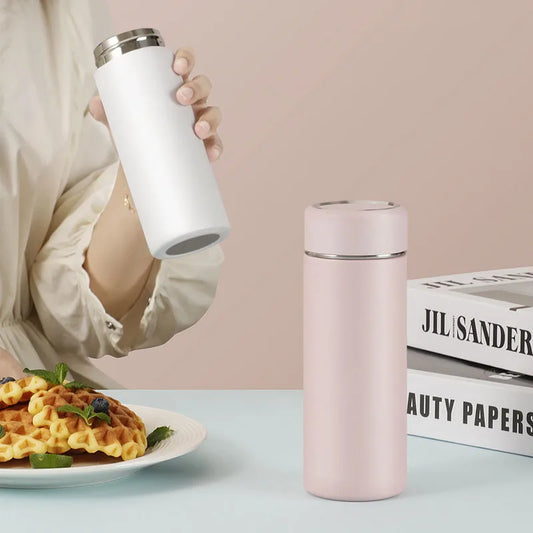 300ml Stainless Steel Thermos Flask Leak-Proof Vacuum Insulated Bottle Portable Thermal Water Bottle Coffee Tea Cup for Office